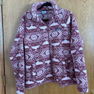 Columbia Women’s ' Geometric Fleece Jacket -  Mauve / Pink